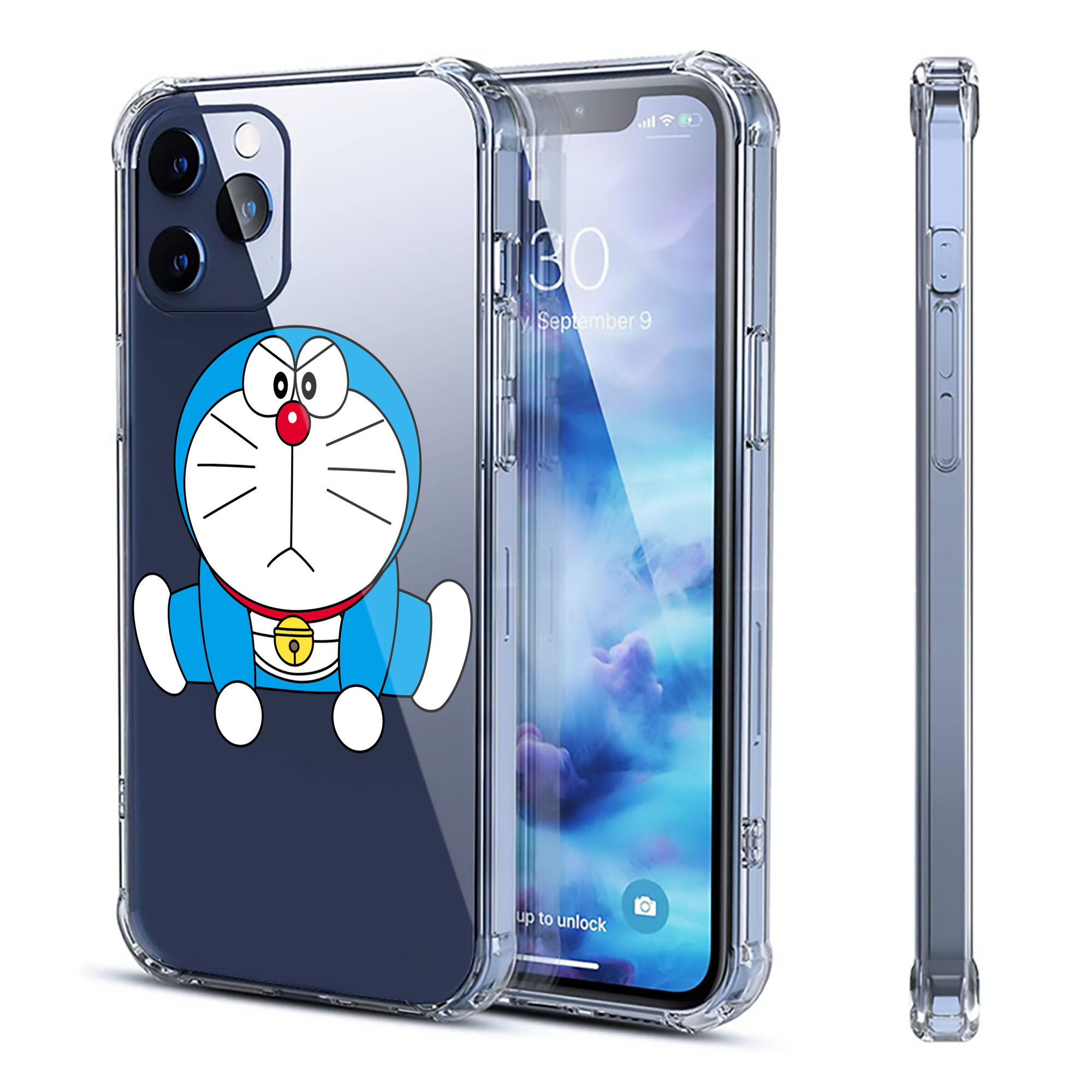 （画像用） ドラえもん Doraemon 【iPhone 12シリーズ対応】透明スマホケース（クリアソフトケース）